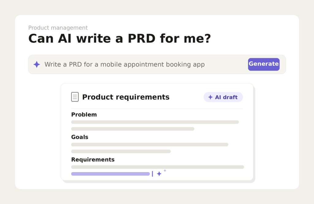 Can AI write a PRD (product requirement document) for me?