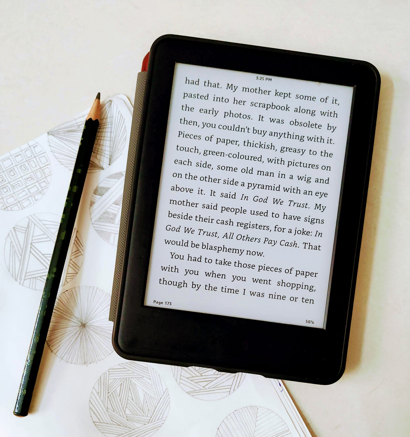 Image shows the kindle device